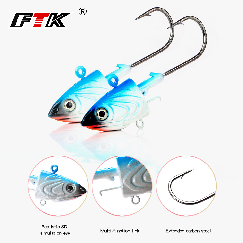 Fishing Lure Soft Plastic - FTK 2 SZT. Haczyk Jigowy z