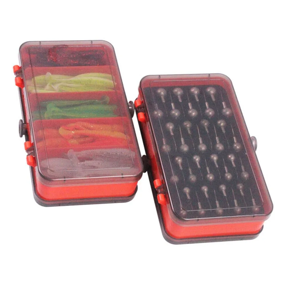 Fishing Lure Soft Plastic - Przenośny Dwustronny Pojemnik na Przynęty z