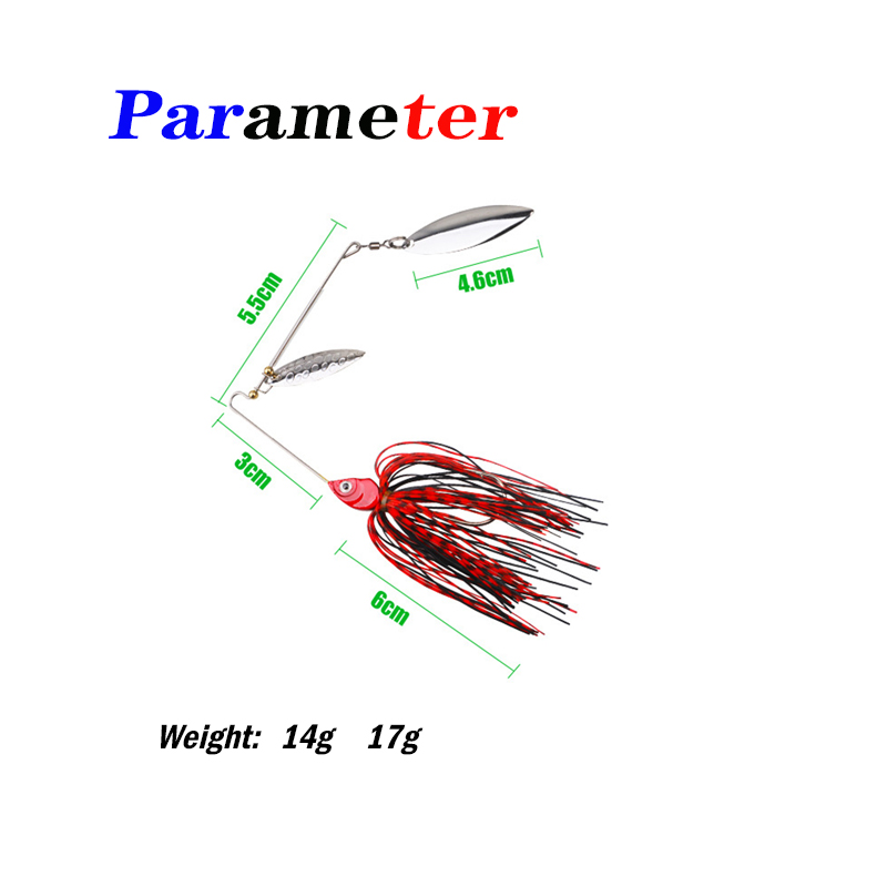14g 17g Testar Spinnerbait Spo – Fishing Lure Blade Bait recenzja i cena