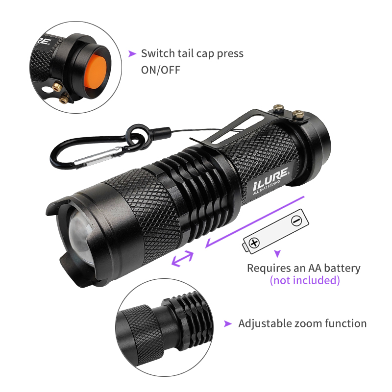 Mini latarka UV 395nm ultrafio – Fishing Lure Kit recenzja i cena